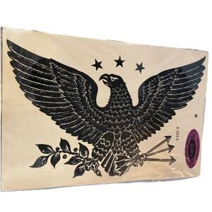 Vintage HTF Black Original Meyercord Decal X 562-E Patriotic Eagle Unopened